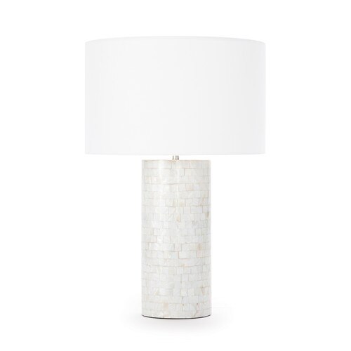 Mother of pearl coastal lamp